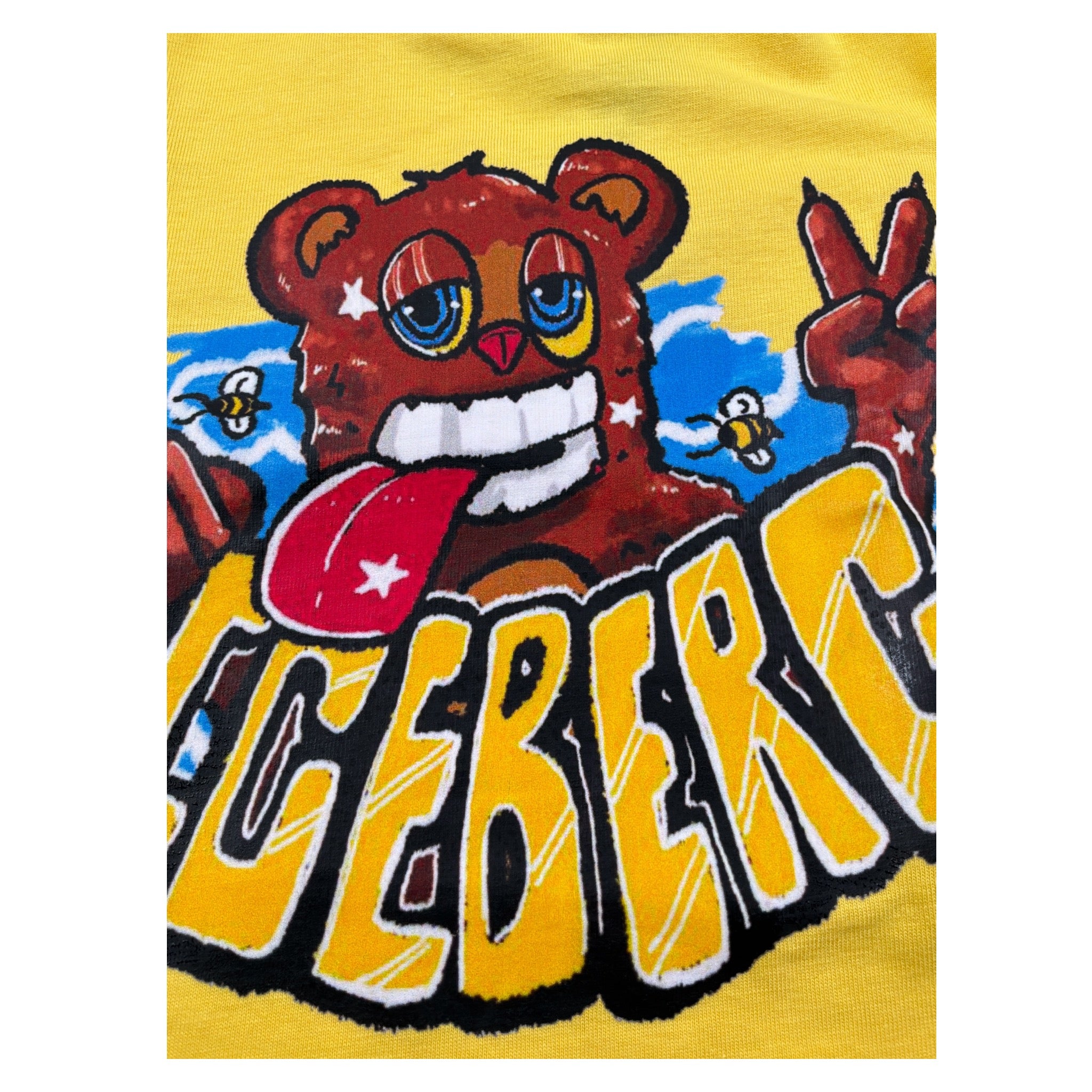 Iceberg Shirt Girocollo tinta unita con Stampa Giallo per Neonato TSICE6314B GIALLO ICEBERG 