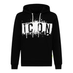 Icon Felpa Chiusa con Cappuccio tinta unita con Logo Nero per Bambino IBSW0076 NERO ICON 