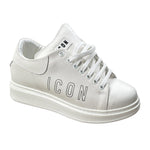 Icon Sneakers tinta unita con Stampa Bianco per Bambino IC1006 BIANCO ICON 