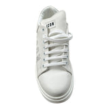 Icon Sneakers tinta unita con Stampa Bianco per Bambino IC1006 BIANCO ICON 