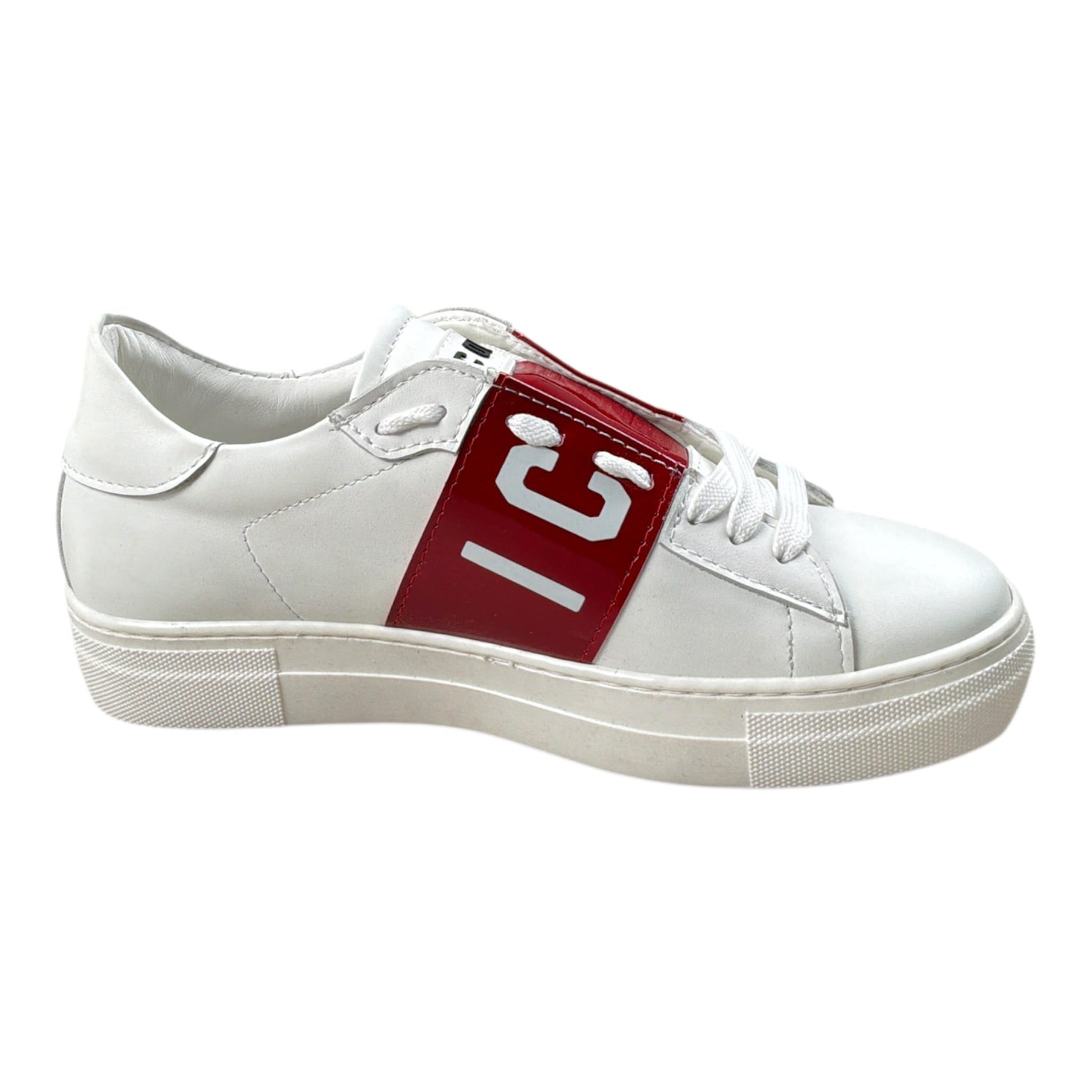 Icon Sneakers tinta unita con Stampa Bianco/Rosso per Bambino IC2500 BIANCO/ROSSO ICON 