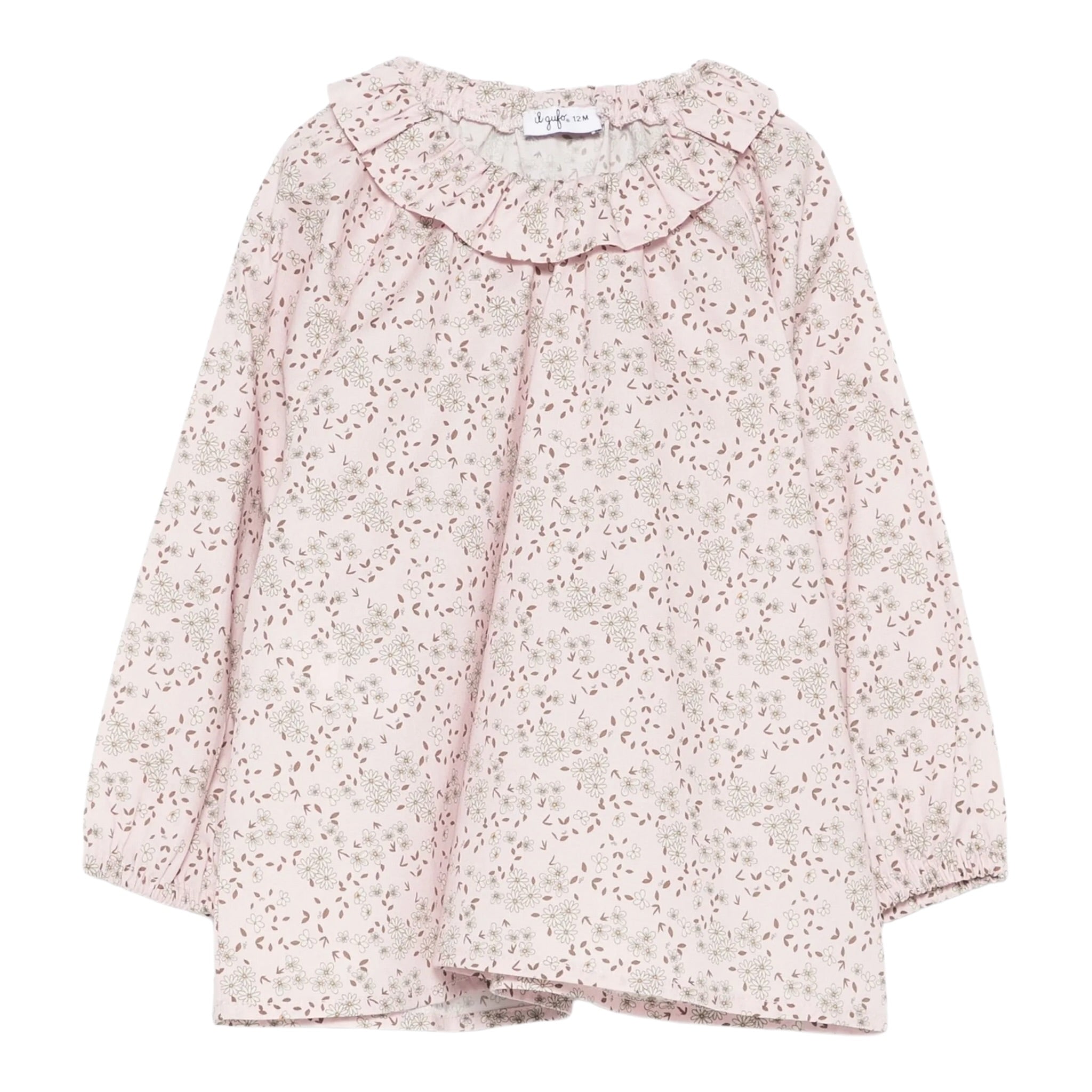 Il Gufo Camicia Manica Lunga Tint Unita Rosa per Neonata A25GCL0001C4149 ROSA IL GUFO 