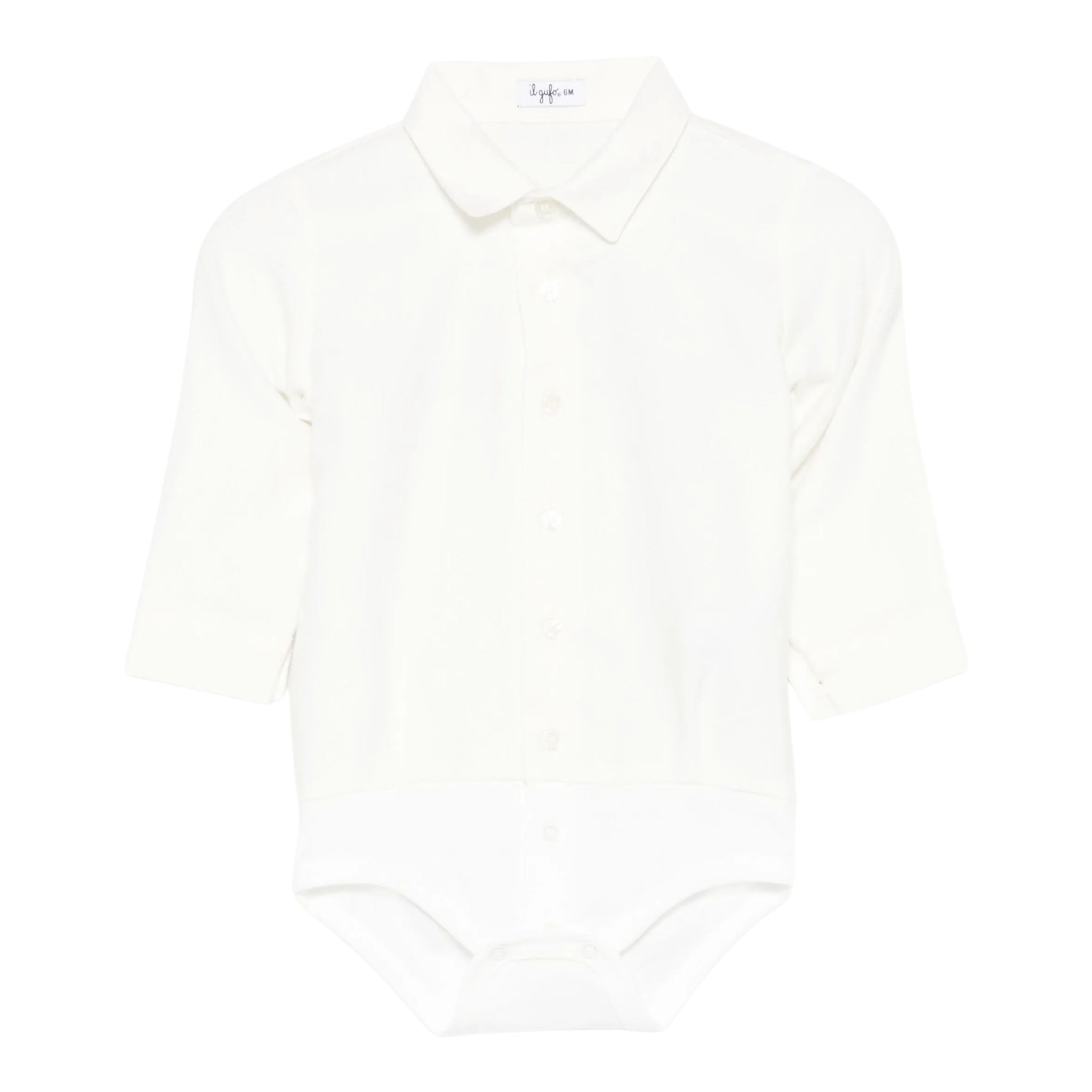 Il Gufo Camicia Body Manica Lunga tinta unita Bianco per Neonato A25GMB0004C0019 BIANCO IL GUFO 