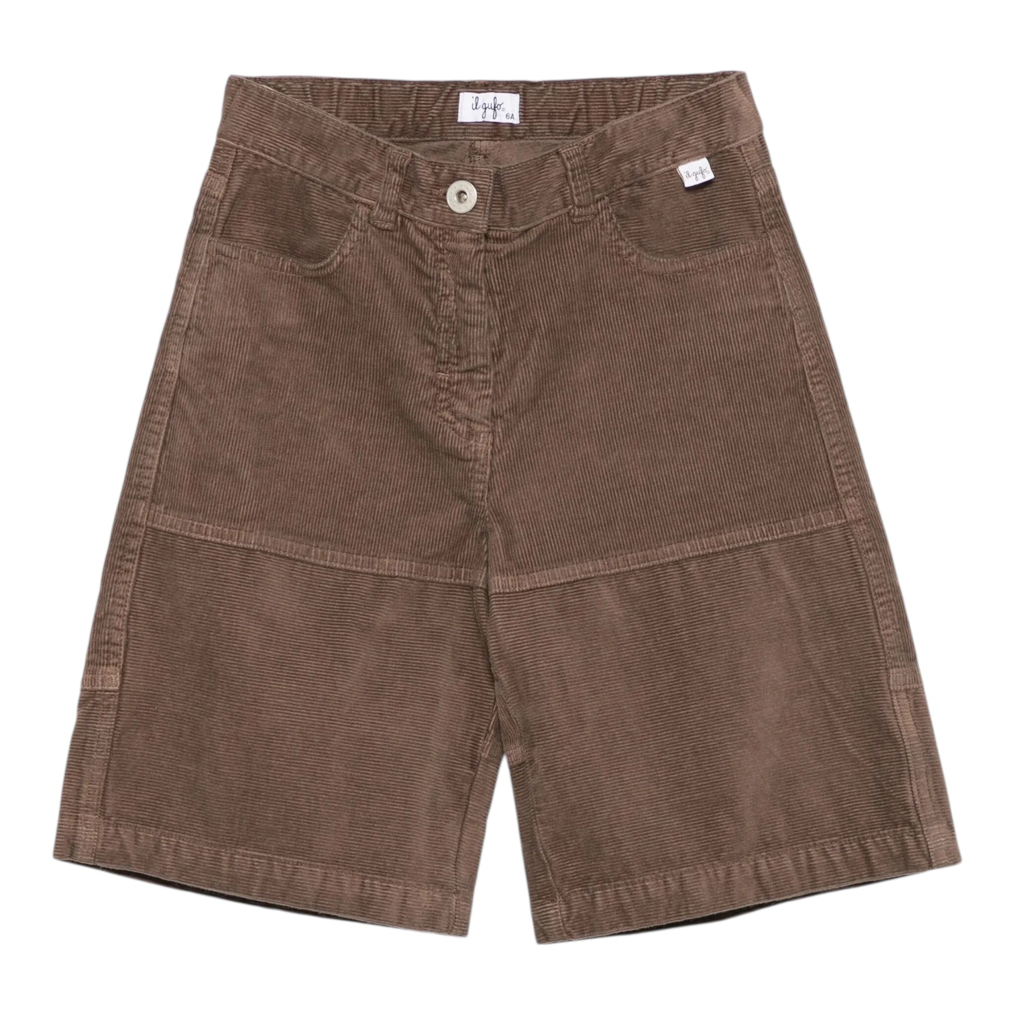 Il Gufo Bermuda tinta unita con Girovita Regolabile Marrone per Bambino A25GPB0003V6022 MARRONE IL GUFO 