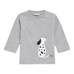 Il Gufo Shirt Girocollo tinta unita con Stampa Grigio per Neonato A25GT0014MF002 GRIGIO IL GUFO 
