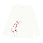 Il Gufo Shirt Girocollo tinta unita con Stampa Bianco per Bambina A25GTA0008MF002 BIANCO IL GUFO 