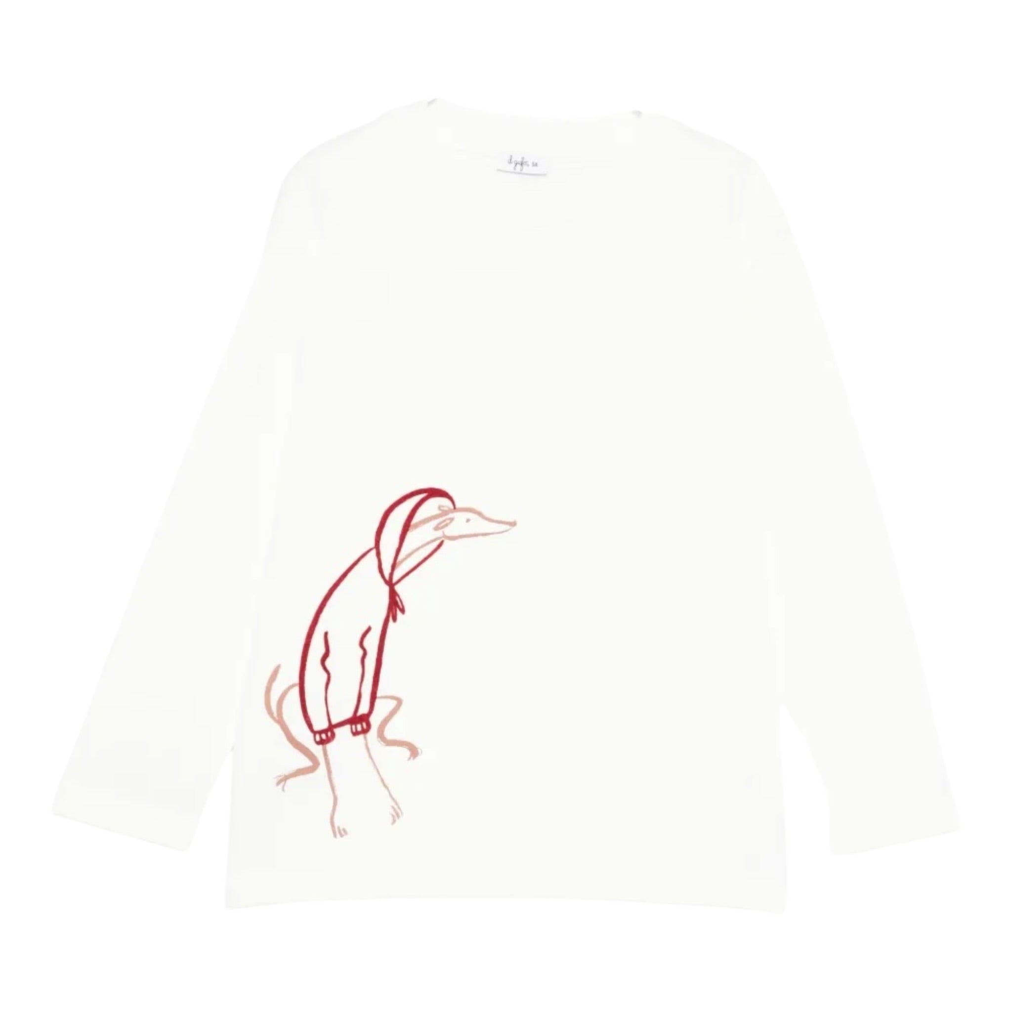 Il Gufo Shirt Girocollo tinta unita con Stampa Bianco per Neonata A25GTA0008MF002N BIANCO IL GUFO 