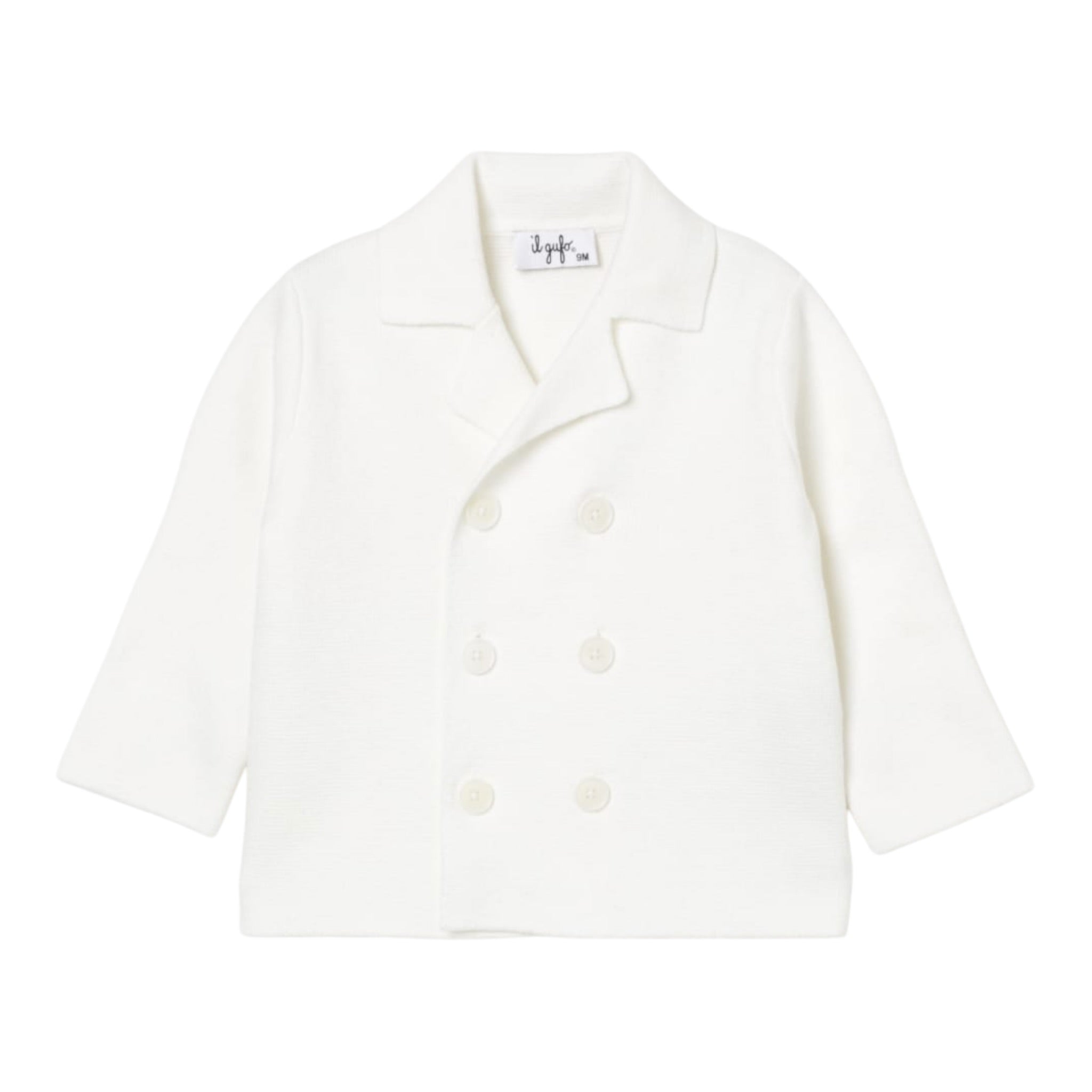 Il Gufo Cardigan tinta unita Doppiopetto Panna per Neonato L01XGF0004EM109 PANNA IL GUFO 