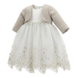 Isabel & Martinez Abito Cerimonia Bicolore con Tulle Bianco per Neonata IM22B70 BIANCO ISABEL & MARTINEZ 