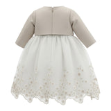 Isabel & Martinez Abito Cerimonia Bicolore con Tulle Bianco per Neonata IM22B70 BIANCO ISABEL & MARTINEZ 