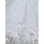 Isabel & Martinez Abito Cerimonia Bicolore con Tulle Bianco per Neonata IM22B70 BIANCO ISABEL & MARTINEZ 