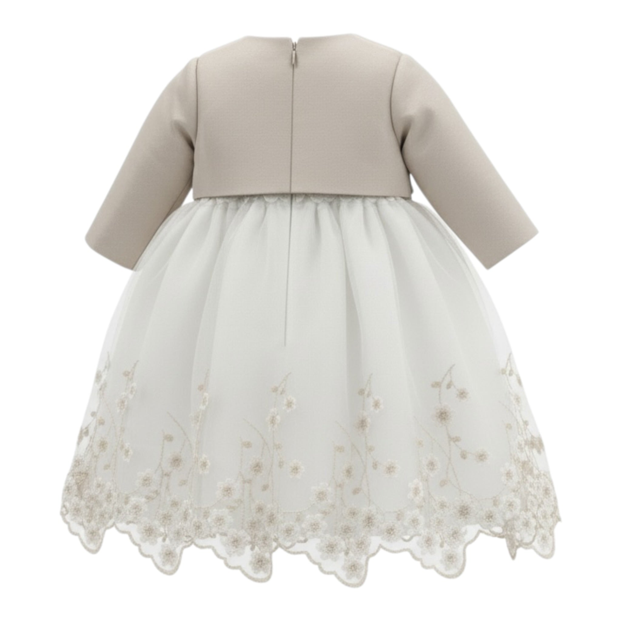 Isabel & Martinez Abito Cerimonia Bicolore con Tulle Bianco per Bambina IM22B70J BIANCO ISABEL & MARTINEZ 