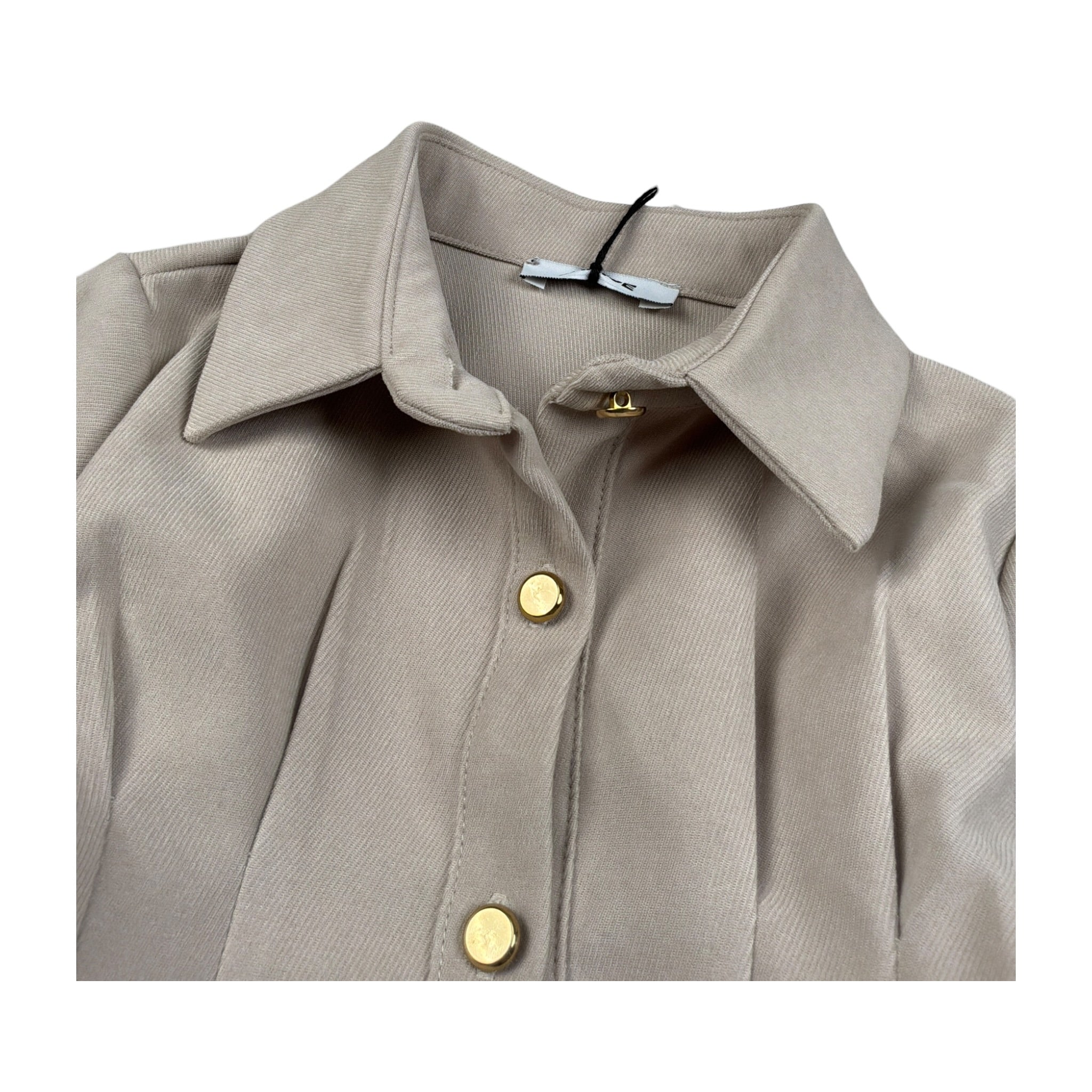 Janice Abito Manica Lunga tinta unita Beige per Bambina JN639N BEIGE JANICE 