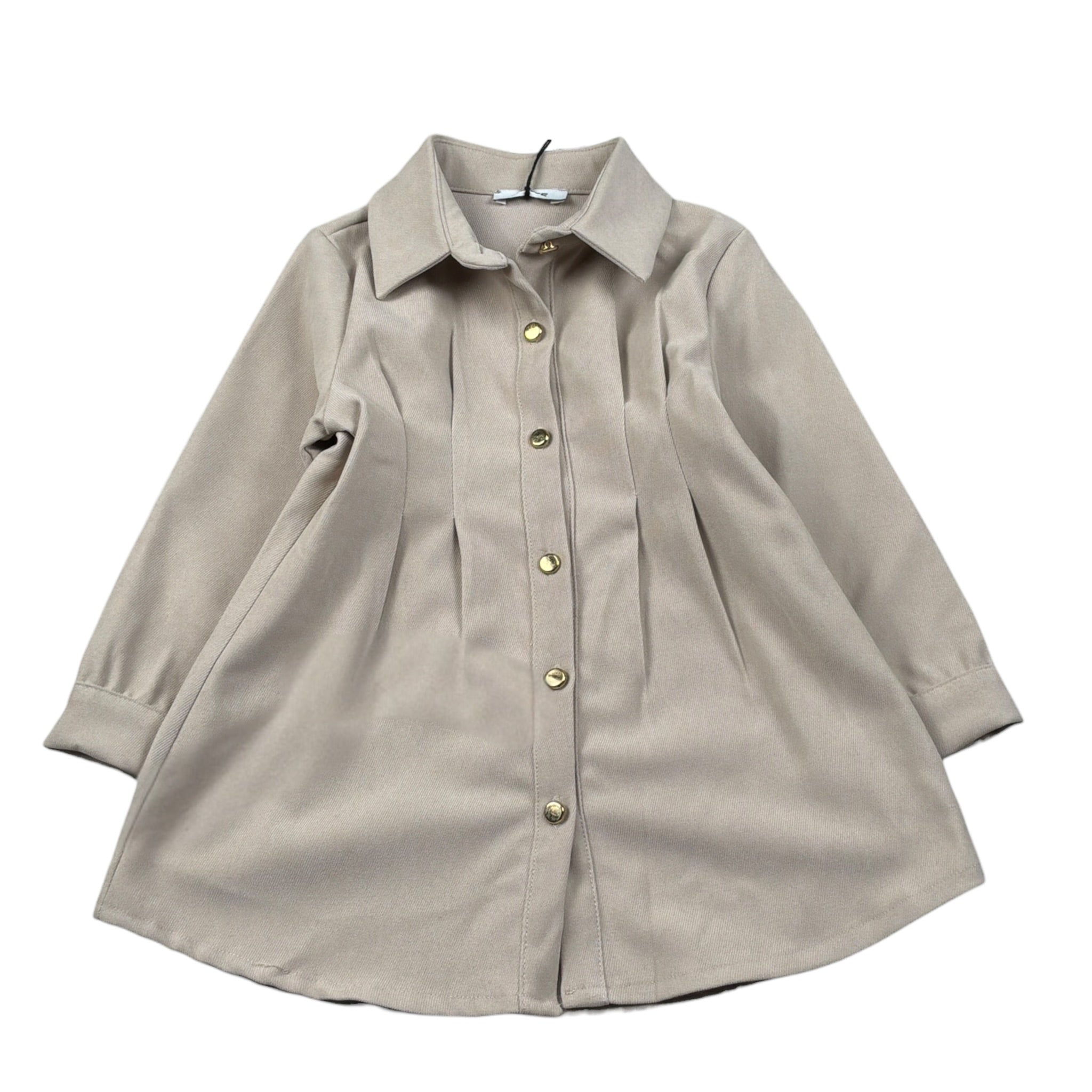 Janice Abito Manica Lunga tinta unita Beige per Neonata JN639NN BEIGE JANICE 