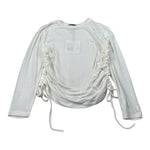 Janice Maglia tinta unita con Arriccio Bianco per Bambina JN880R BIANCO JANICE 