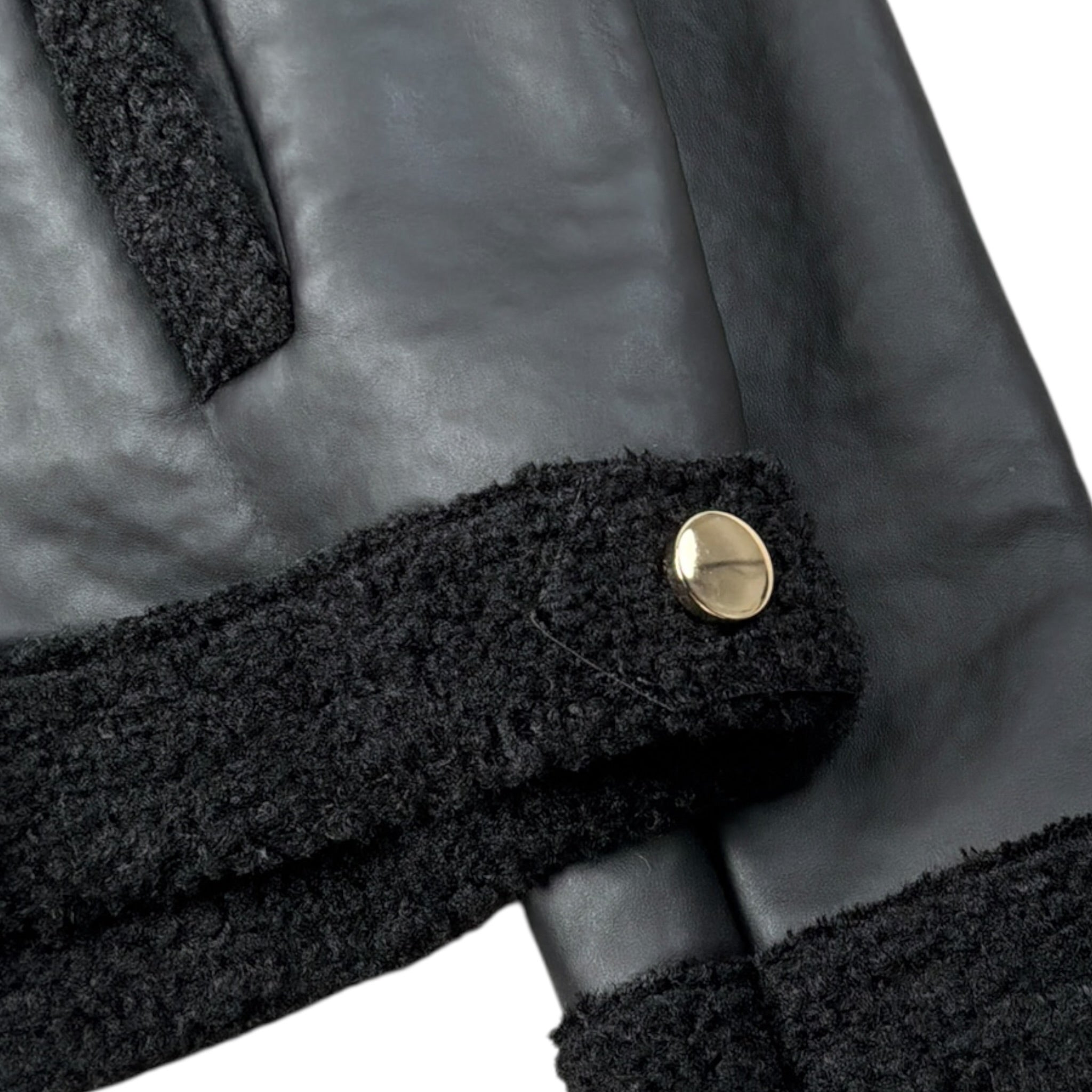 Janice Giubbino Ecopelle Modello Montone Nero per Bambina JN894R NERO JANICE 