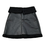 Janice Gonna Ecopelle tinta unita con Pelliccia Nero per Bambina JN895R NERO JANICE 
