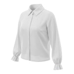 Janice Camicia tinta unita con Colletto Bianco per Bambina JN910B BIANCO JANICE 