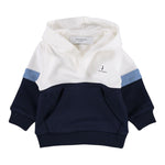 Jeckerson Felpa Chiusa con Cappuccio Tricolore Bianco/Blu per Neonato JN4313 BIANCO/BLU JECKERSON 