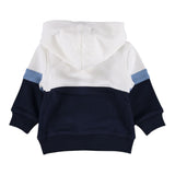 Jeckerson Felpa Chiusa con Cappuccio Tricolore Bianco/Blu per Neonato JN4313 BIANCO/BLU JECKERSON 
