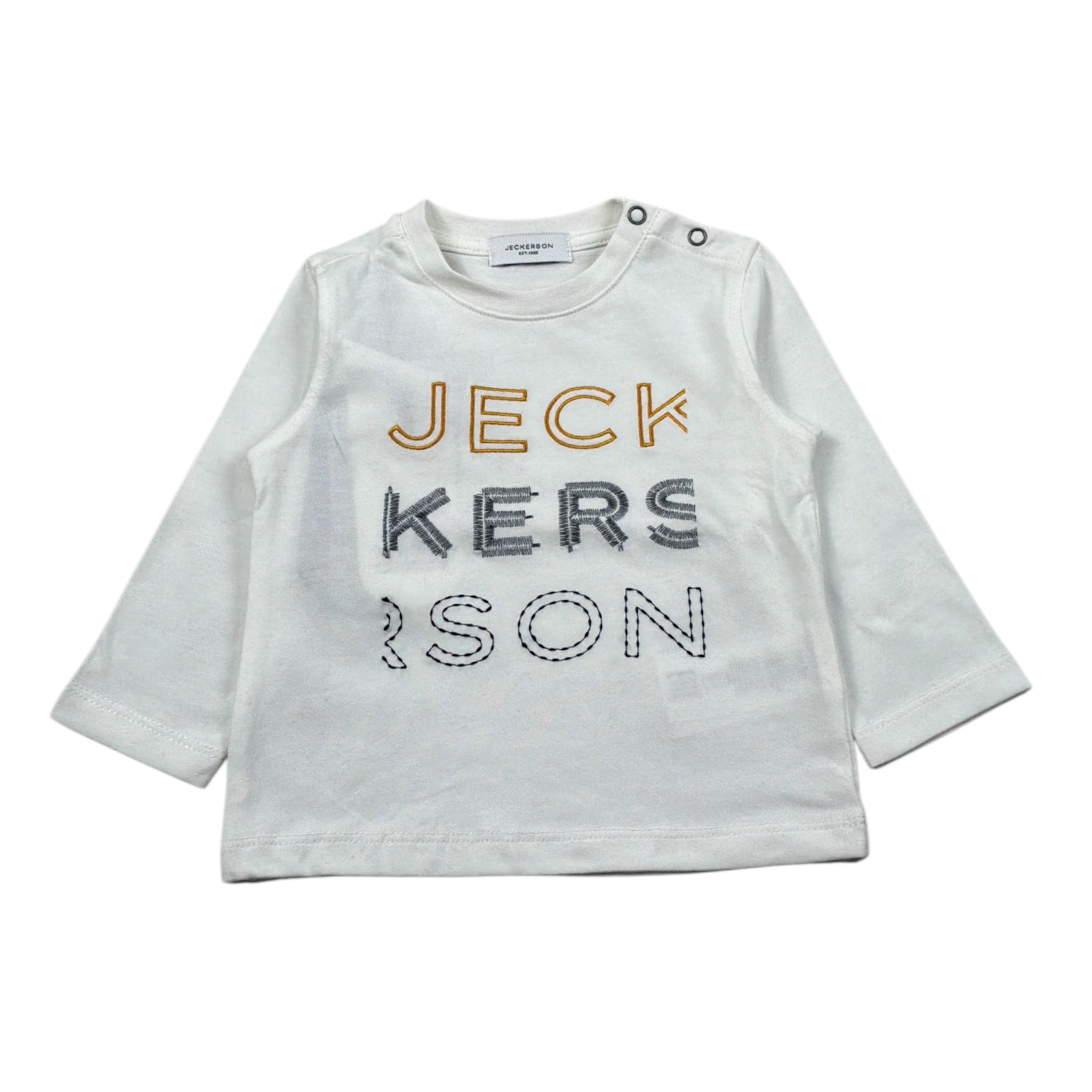 Jeckerson Shirt Girocollo tinta unita Cn Ricami Bianco per Neonato JN4341 BIANCO JECKERSON 