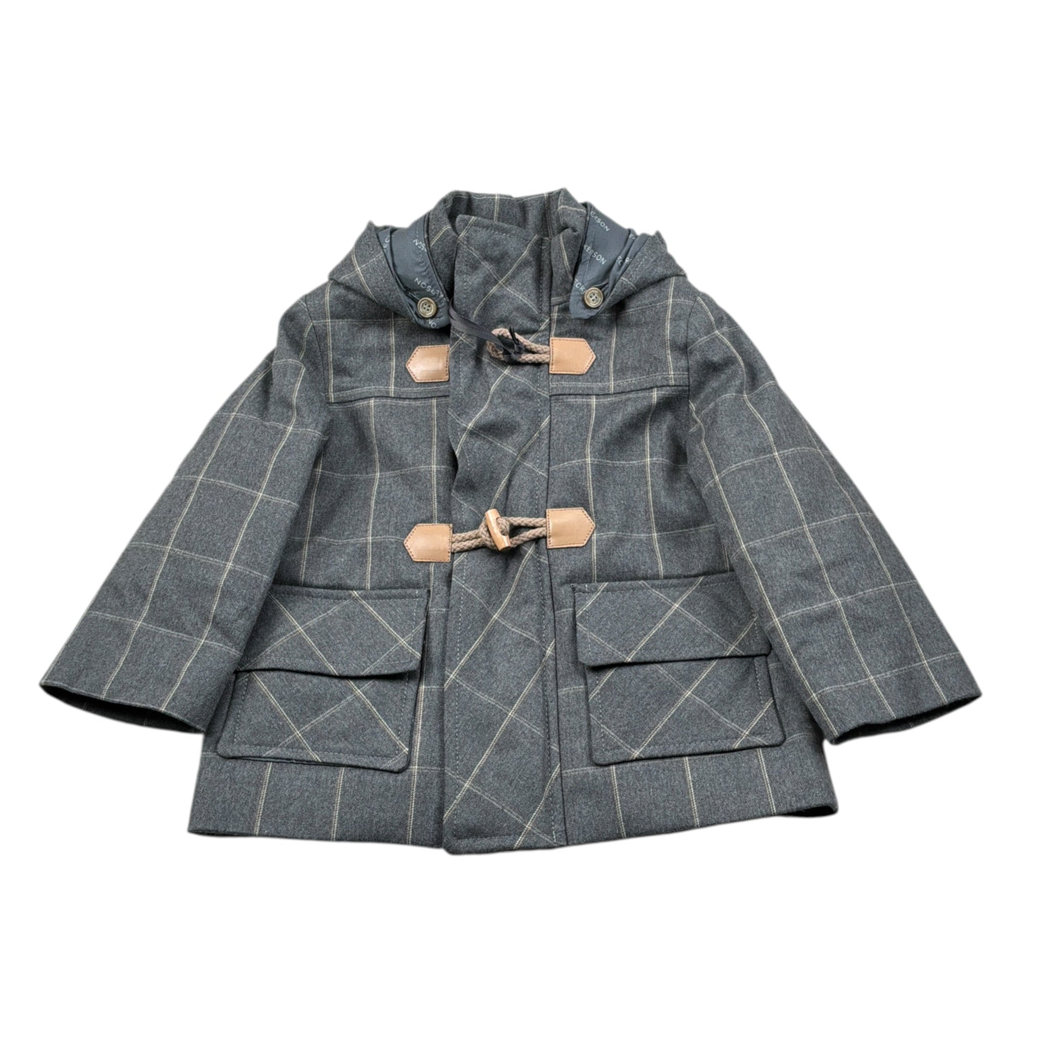 Jeckerson Cappotto tinta unita Cn Cappuccio Grigio per Neonato JN4347 GRIGIO JECKERSON 