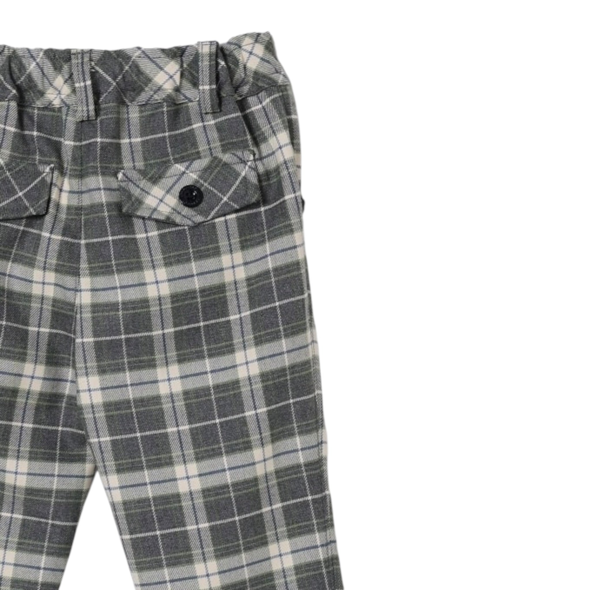 Jeckerson Pantalone Bicolore con Fantasia A Quadri Grigio per Bambino JN4814W25J GRIGIO JECKERSON 