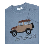 Jeckerson Maglia Girocollo tinta unita con Ricamo Azzurro per Neonato JN4869W25 AZZURRO JECKERSON 