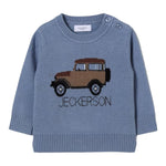 Jeckerson Maglia Girocollo tinta unita con Ricamo Azzurro per Neonato JN4869W25 AZZURRO JECKERSON 