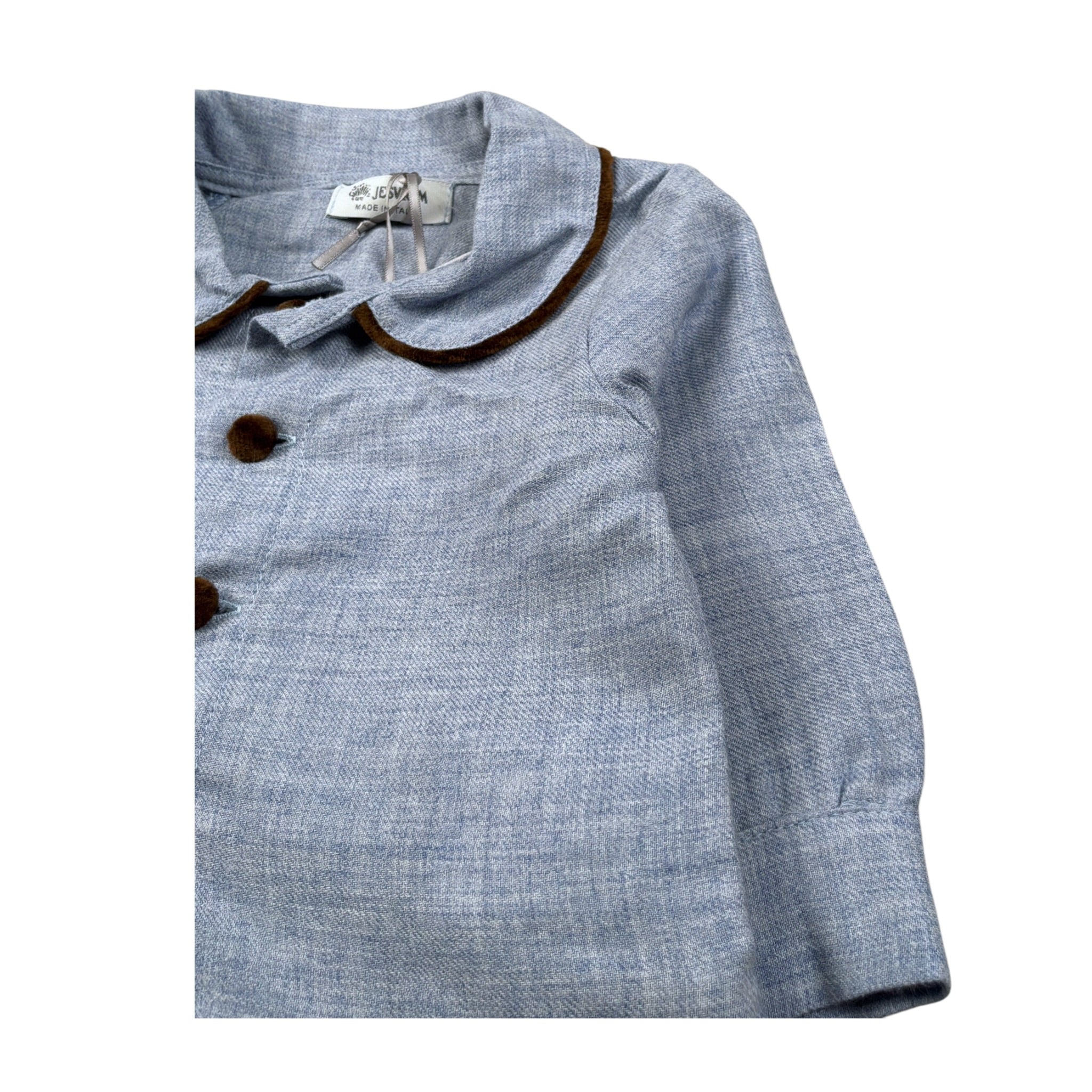 Jesurum Camicia Manica Lunga tinta unita Azzurro per Neonato OFIUCO AZZURRO JESURUM 