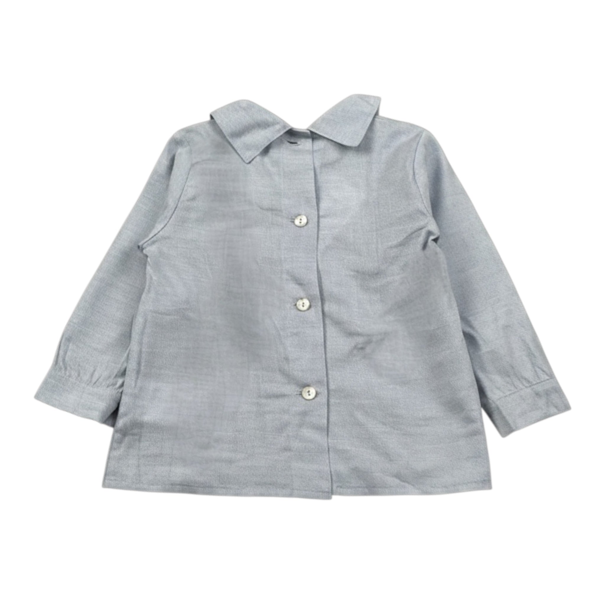 Jesurum Camicia Manica Lunga tinta unita con Bottoni In Contrasto Azzurro per Neonato ORIONE AZZURRO JESURUM 