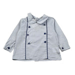 Jesurum Camicia Manica Lunga tinta unita con Bottoni In Contrasto Azzurro per Neonato ORIONE AZZURRO JESURUM 