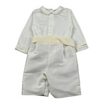 Jesvrvm Tutina Elegante tinta unita Manica Lunga Bianco per Neonato CBPG03A BIANCO JESVRVM 