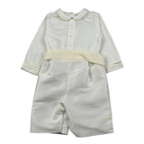 Jesvrvm Tutina Elegante tinta unita Manica Lunga Bianco per Neonato CBPG03A BIANCO JESVRVM 