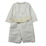 Jesvrvm Tutina Elegante tinta unita Manica Lunga Bianco per Neonato CBPG03A BIANCO JESVRVM 
