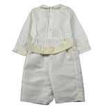 Jesvrvm Tutina Elegante tinta unita Manica Lunga Bianco per Neonato CBPG03A BIANCO JESVRVM 