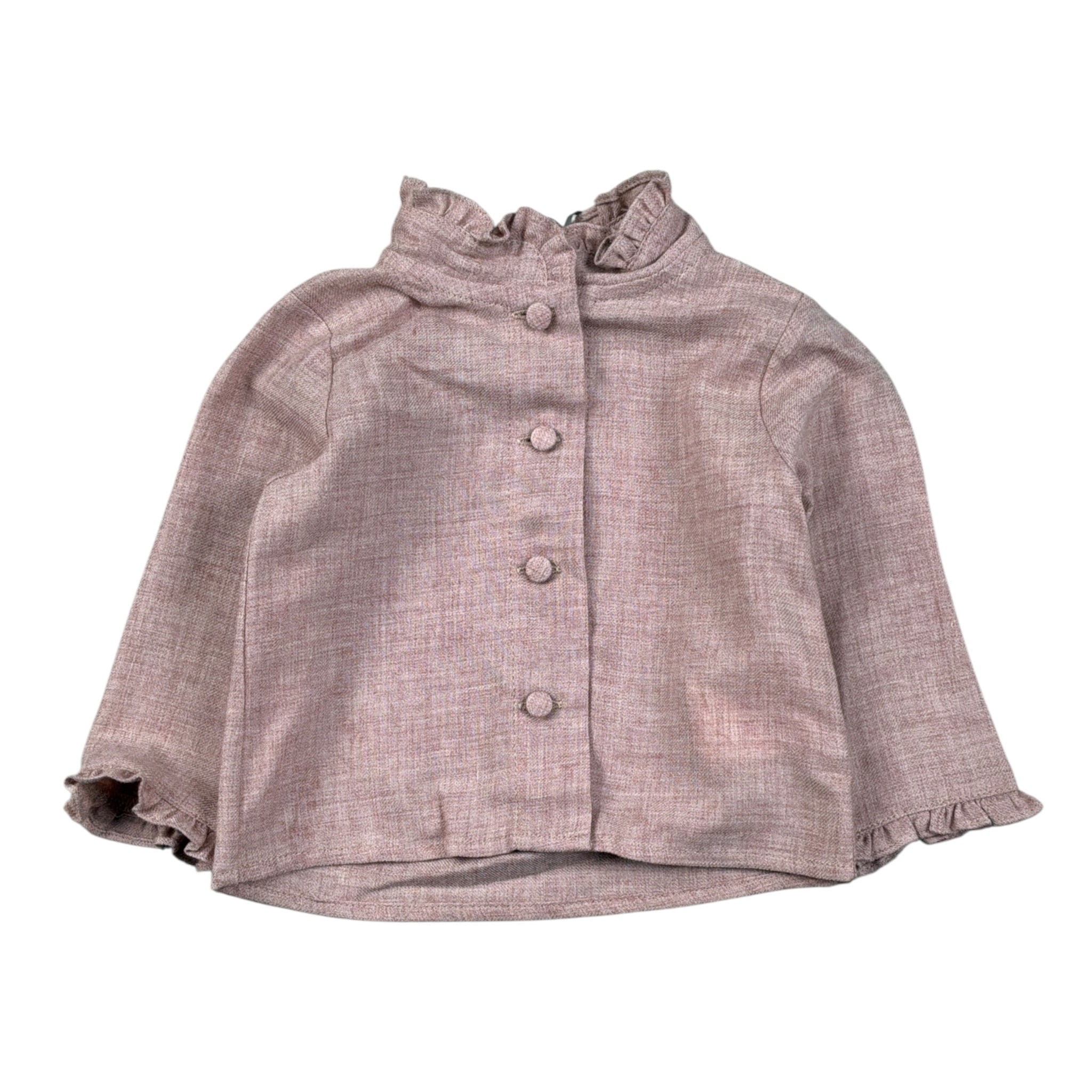 Jesvrvm Camicia tinta unita con Colletto Rosa per Neonata COLOMBA ROSA JESVRVM 