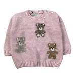 J.O. Milano Maglia Girocollo tinta unita con Ricami Rosa per Neonata 563A1A ROSA J.O. MILANO 