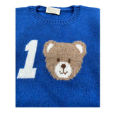 J.O. Milano Maglia Girocollo tinta unita con Ricami Blu per Bambino 563A1OJ BLU J.O. MILANO 