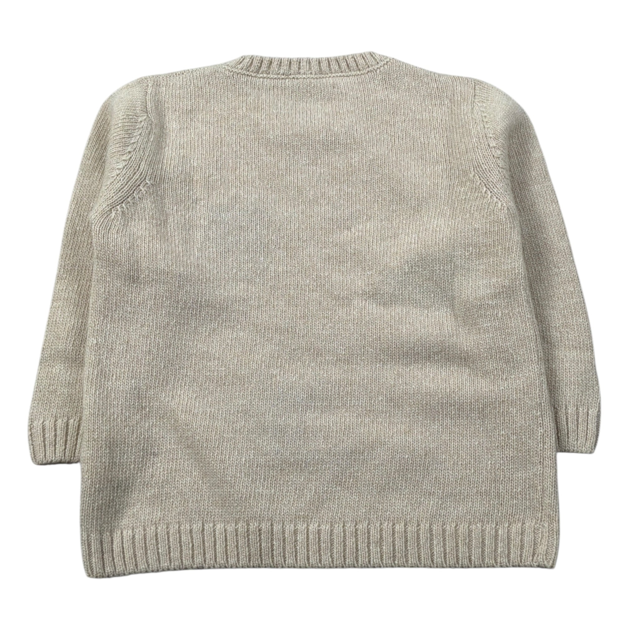 J.O. Milano Maglia Girocollo tinta unita con Ricami Beige per Neonato 563A3 BEIGE J.O. MILANO 