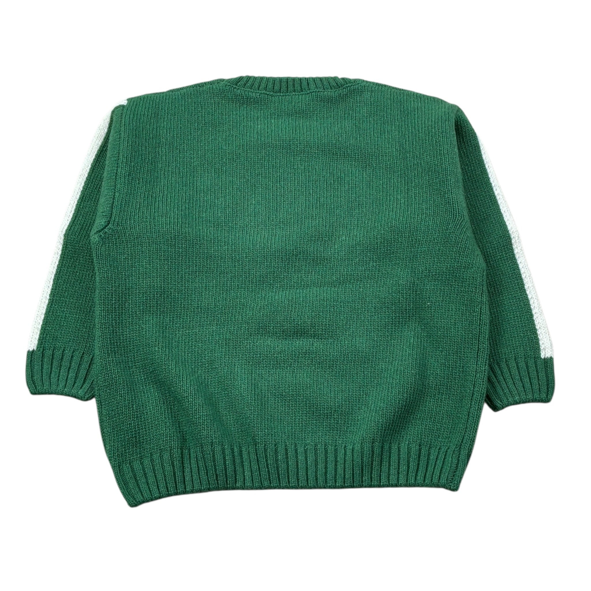 J.O. Milano Maglia Girocollo tinta unita con Ricamo Orso Verde per Bambino 563I1J VERDE J.O. MILANO 