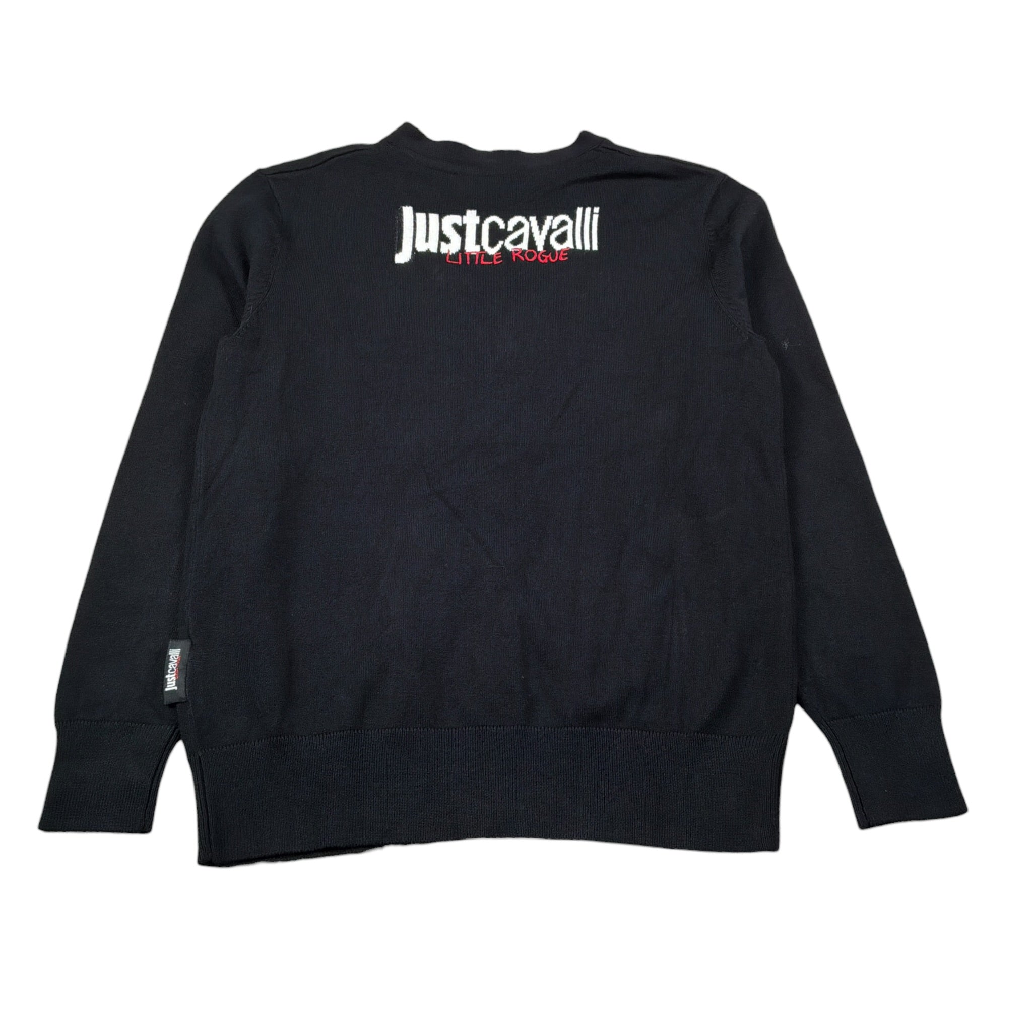 Just Cavalli Cardigan tinta unita con Logo Nero per Bambino JBA26105CD NERO JUST CAVALLI 
