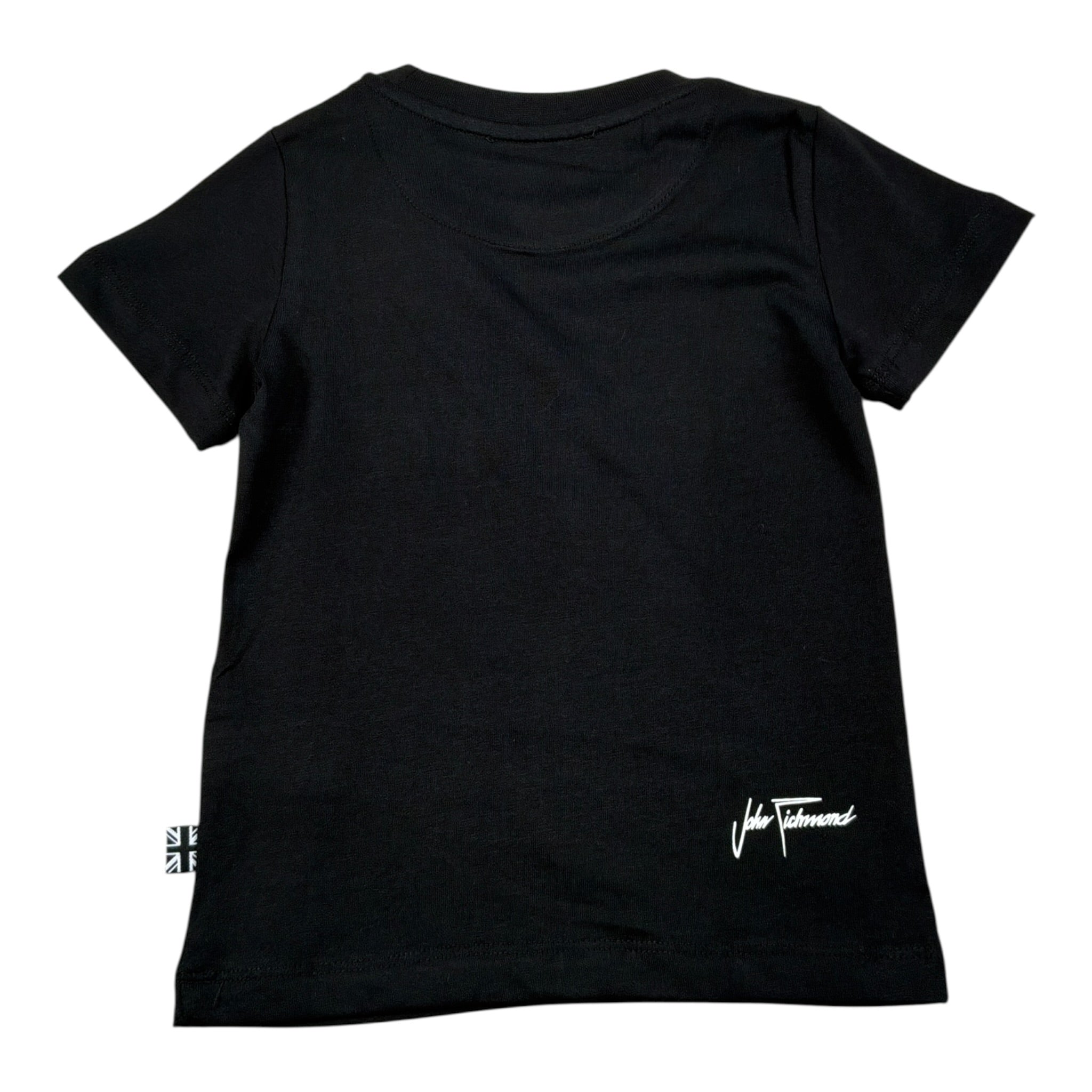 John Richmond T-Shirt tinta unita con Stampa Nero per Neonato RBA24043TSN NERO JOHN RICHMOND 