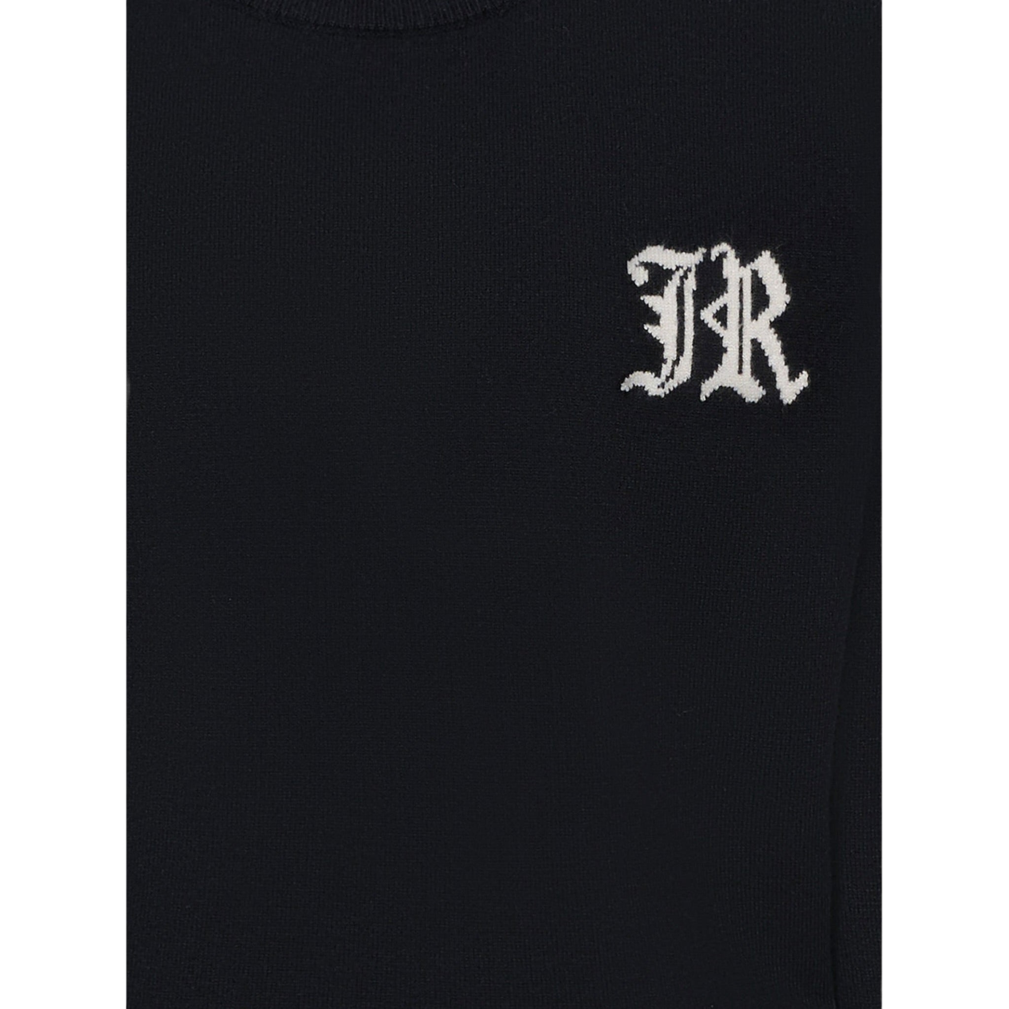 John Richmond Maglia tinta unita con Logo Nero per Bambino RBA25011MA NERO JOHN RICHMOND 