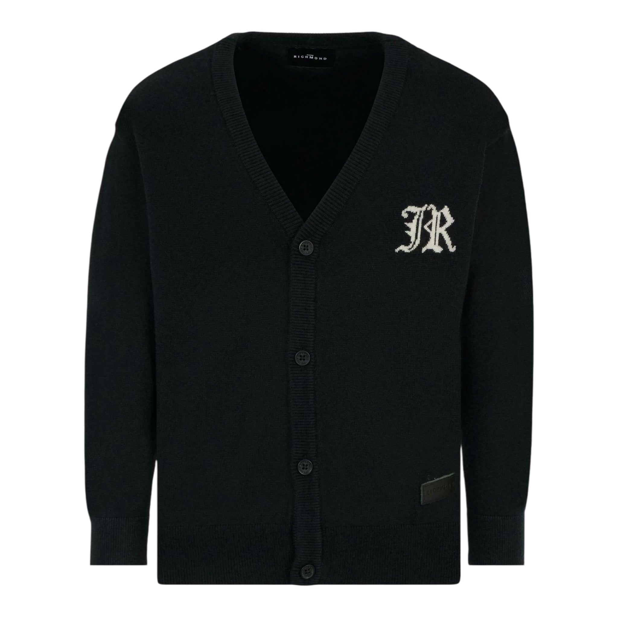 John Richmond Cardigan tinta unita con Ricami Nero per Neonato RBA25012CDXN NERO JOHN RICHMOND 