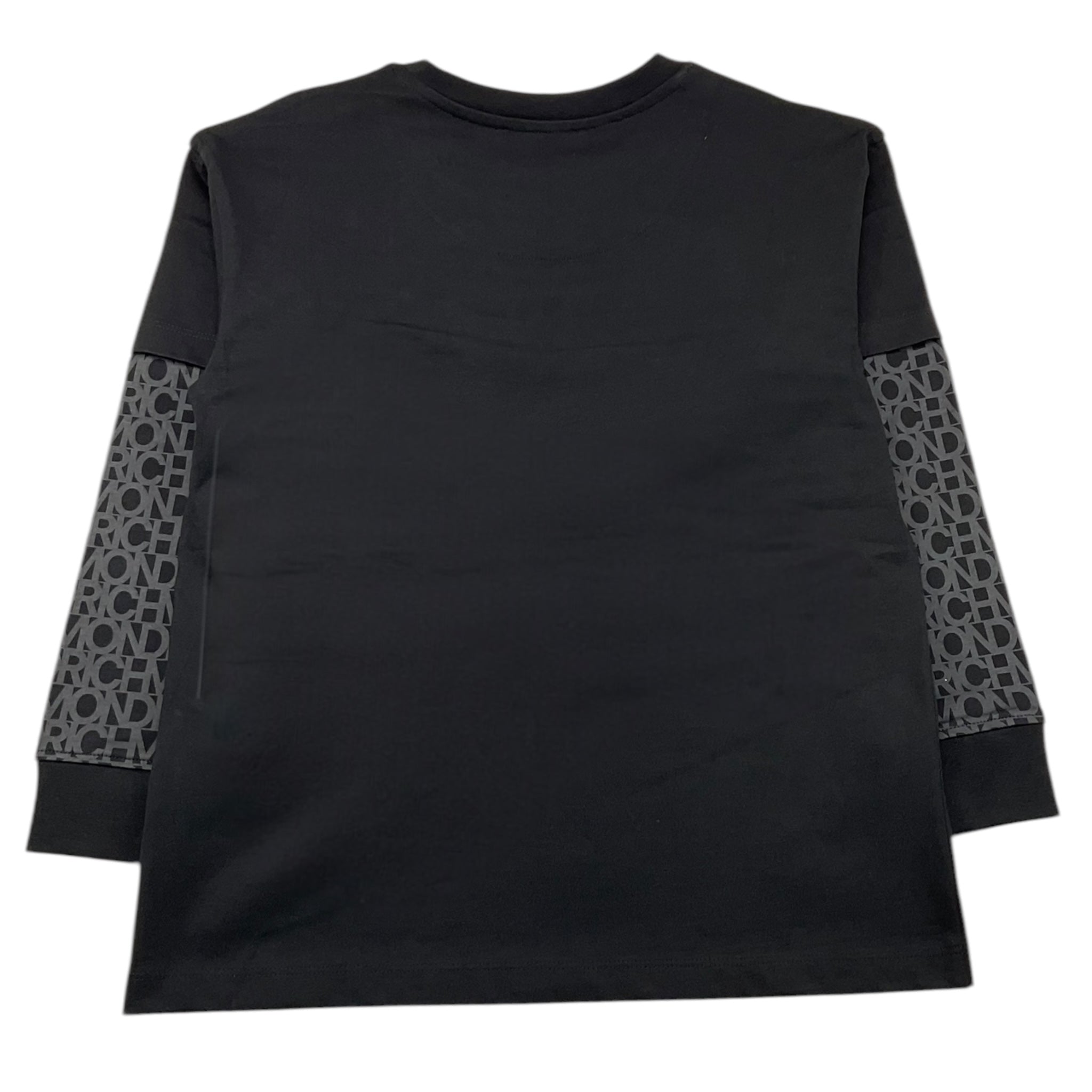 John Richmond Shirt tinta unita con Stampa Nero per Bambino RBA25037TS NERO JOHN RICHMOND 