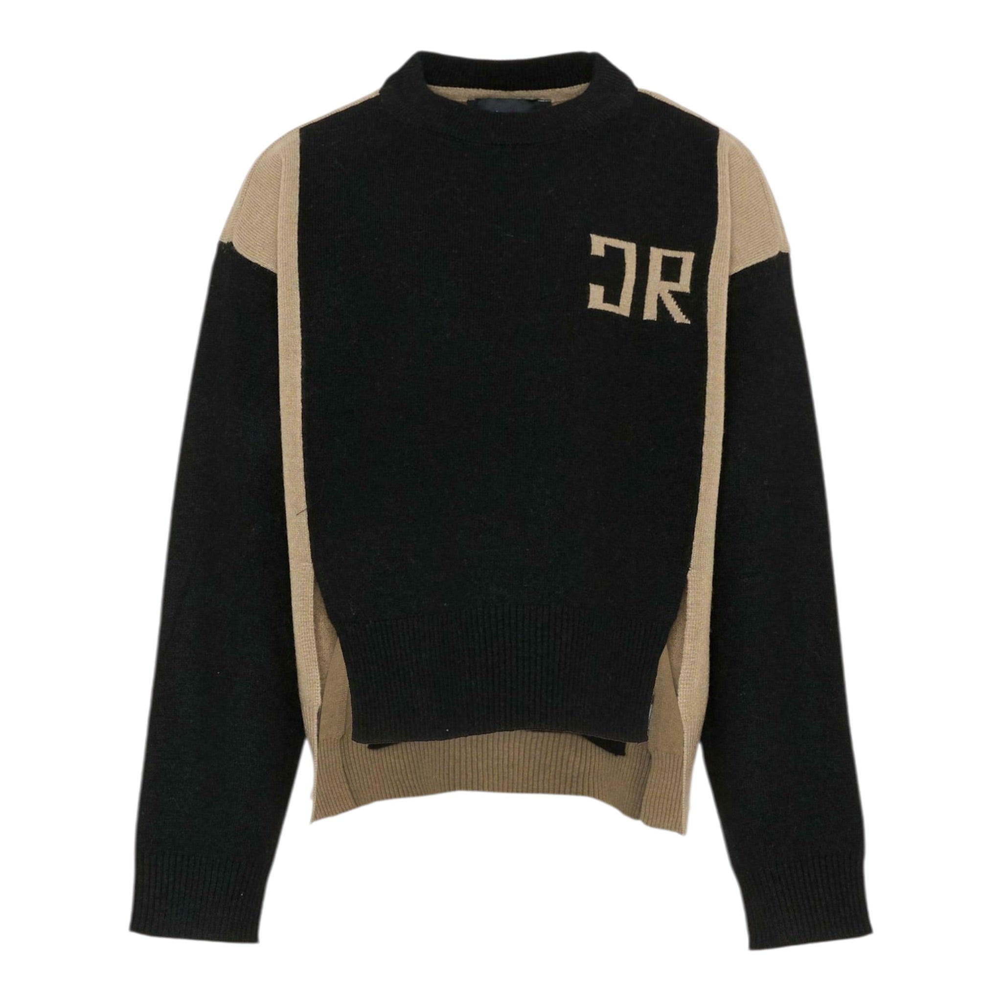 John Richmond Maglia Bicolore con Logo Nero per Neonato RBA25101MA NERO JOHN RICHMOND 