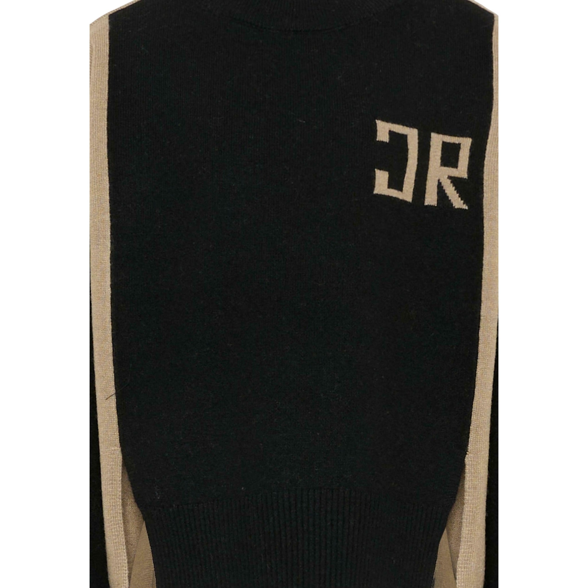 John Richmond Maglia Bicolore con Logo Nero/Beige per Bambina RBA25101MAX NERO/BEIGE JOHN RICHMOND 