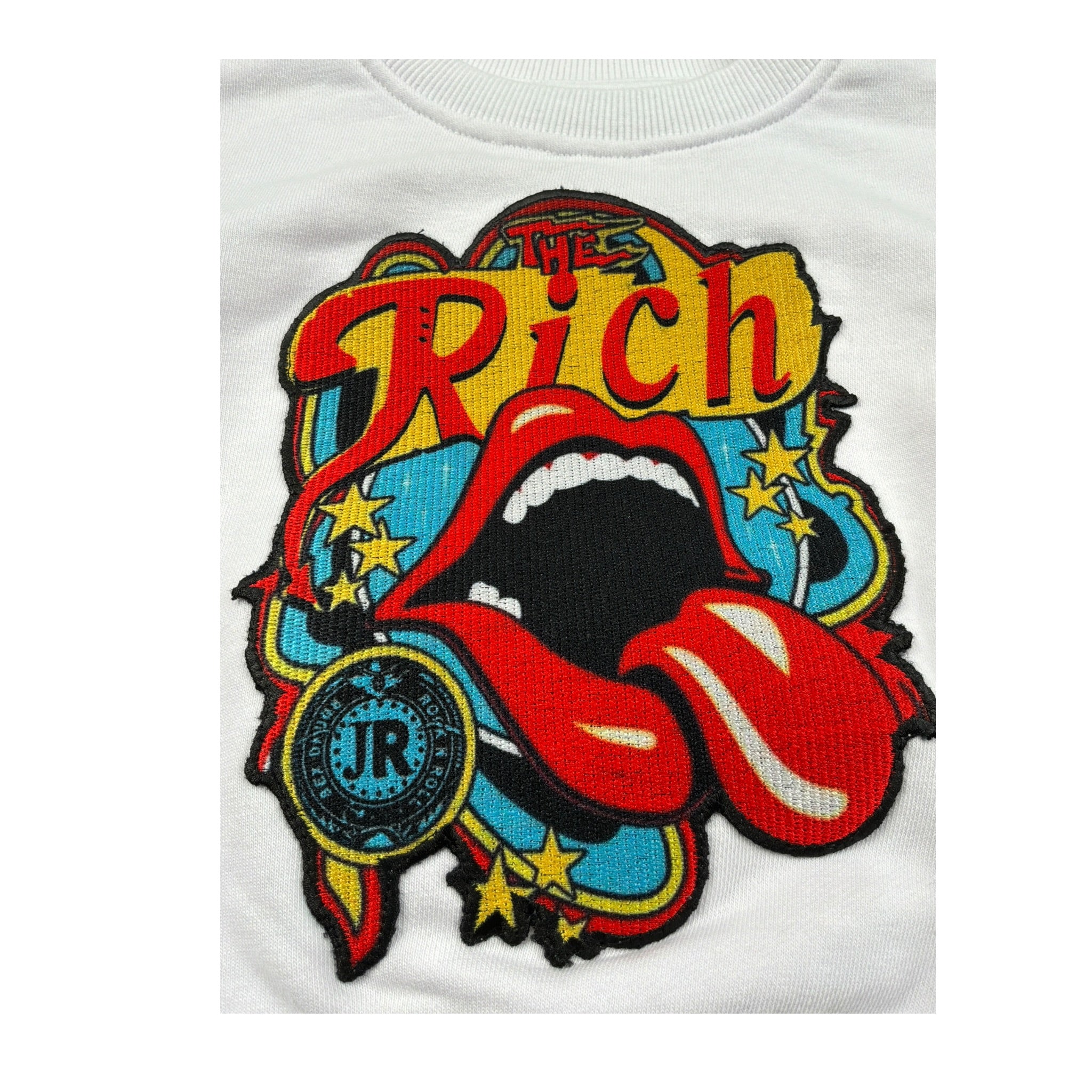 John Richmond Felpa Chiusa Girocollo tinta unita con Stampa Bianco per Neonata RBA25180FEN BIANCO JOHN RICHMOND 