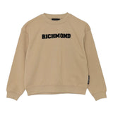 John Richmond Felpa tinta unita Girocollo con Stampa Beige per Neonato RBA25236FENX BEIGE JOHN RICHMOND 